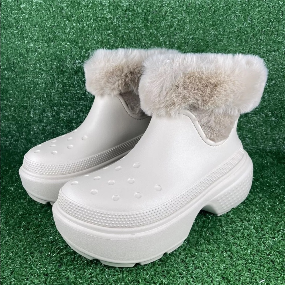 Crocs Stomp Lined Boot Chunky Stucco M8/W10